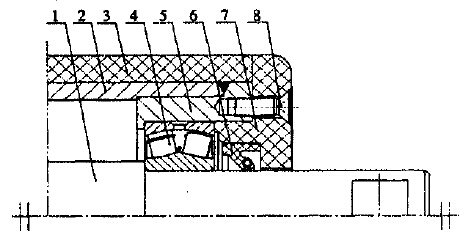 原設(shè)計的托輥結(jié)構(gòu)