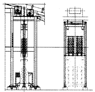 皮帶輸送機垂直拉緊裝置結構圖