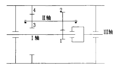皮帶輸送機齒輪滾筒機構(gòu)運動簡圖